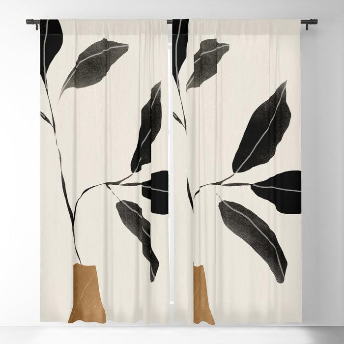 minimal plant 6 Blackout Curtain by ThingDesign | Society6