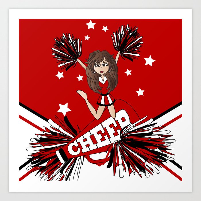 Cheer Cheer Cheerleader Art Print