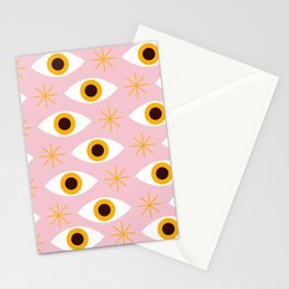 Abstraction_EYES_VISION_MAGIC_LOVE_POP_ART_PATTERN_1221A Stationery Card