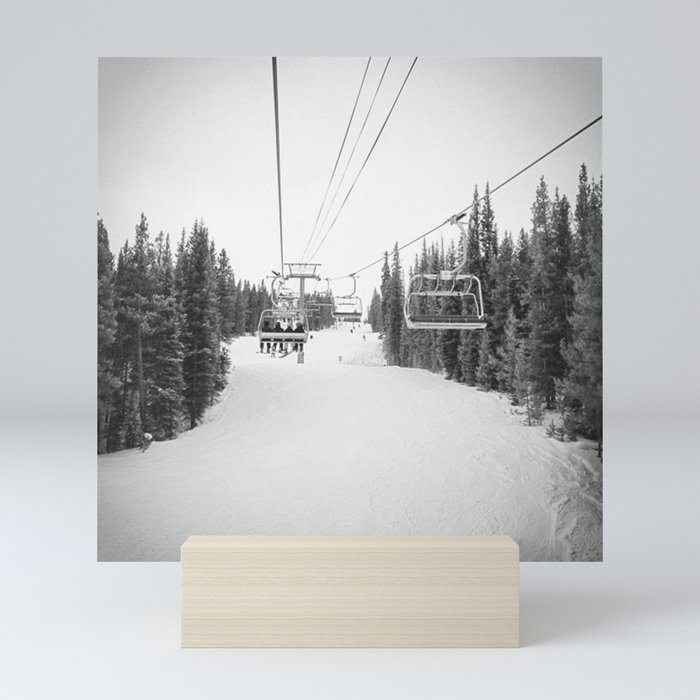 "Ski Lift" Deep Snow Season Pass Dreams Snowy Winter Mountains Landscape Photography Mini Art Print
