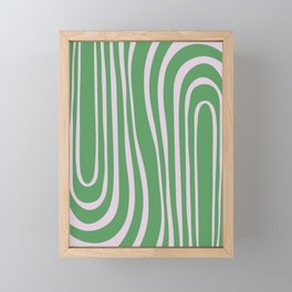 Green Algae Pond - Abstract Motif Framed Mini Art Print