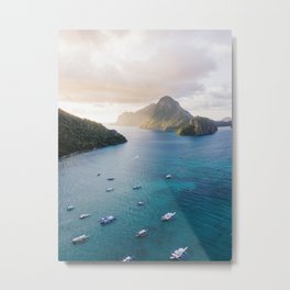 island life #society6 #decor #buyart Metal Print | Summer, Exotic, Ocean, Holiday, Asia, Tropical, Blue, Color, Ships, Philippines 