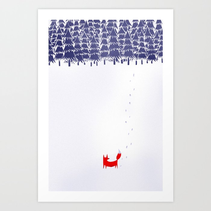 Alone in the forest Art Print