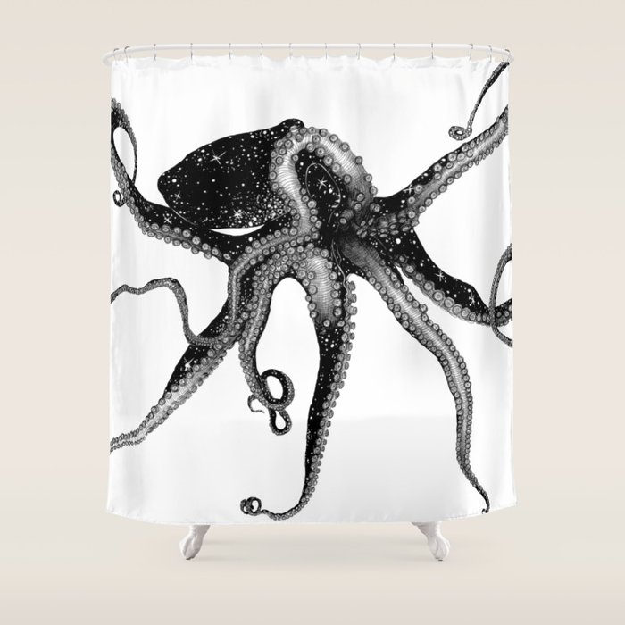 Cosmic Octopus Shower Curtain by ECMazur Society6