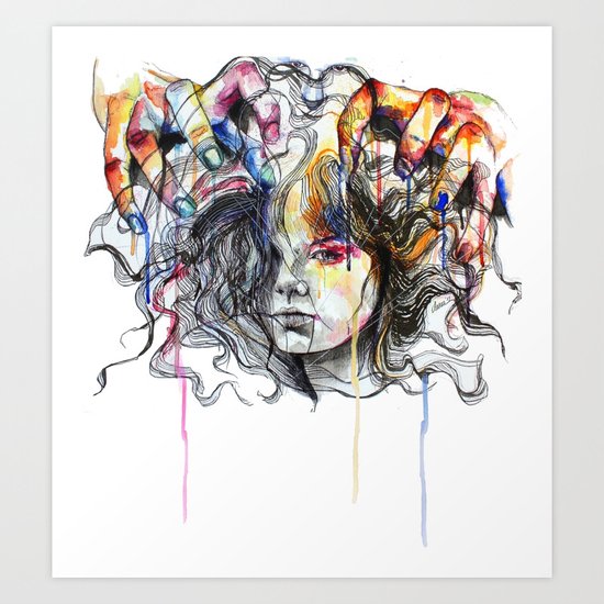 The puppeteer and his puppet Art Print