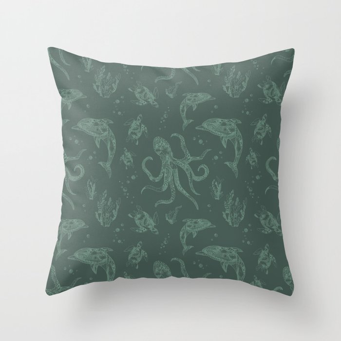 Shafted Sea Throw Pillow