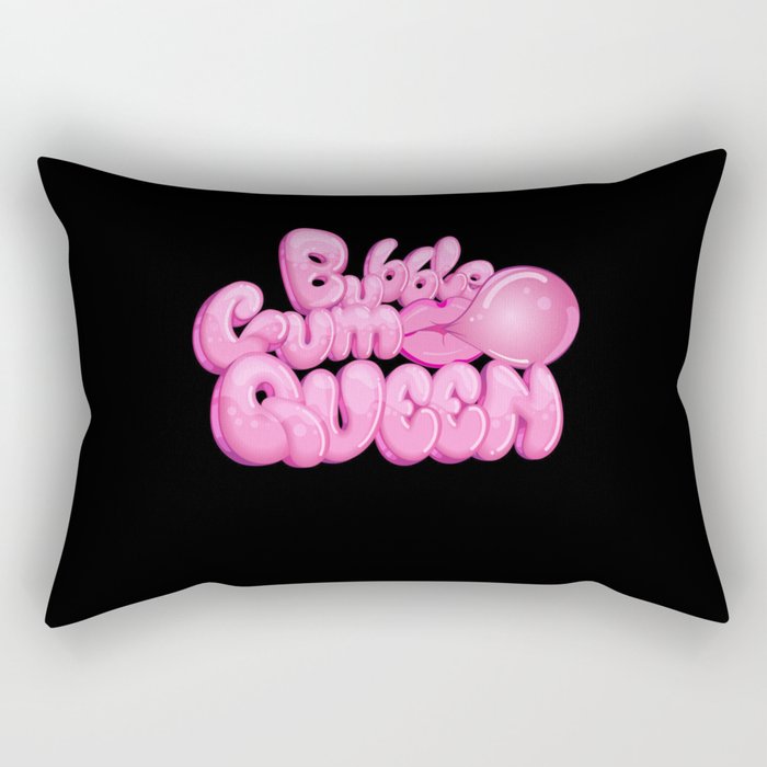 Bubblegum Queen Chewing Gum Candy Rectangular Pillow