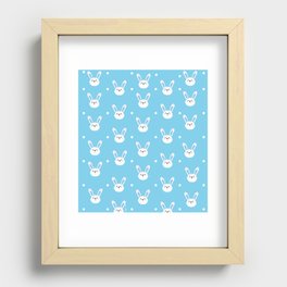 bunny pattern Recessed Framed Print