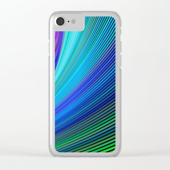 Surfing in a magic wave Clear iPhone Case