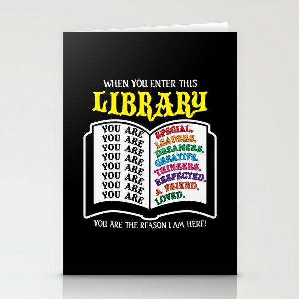 Cool Librarian Saying Stationery Cards