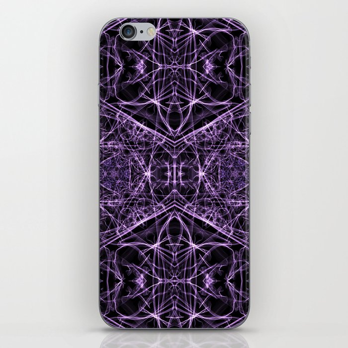 Liquid Light Series 33 ~ Purple Abstract Fractal Pattern iPhone Skin