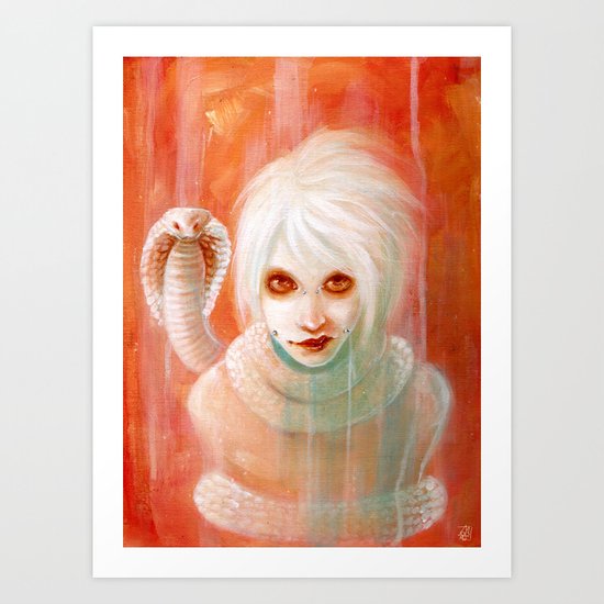 Cobra Albino Art Print