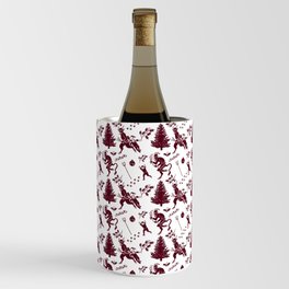 Krampus Folk Art Surface Pattern Christmas 2022 2023 Wine Chiller
