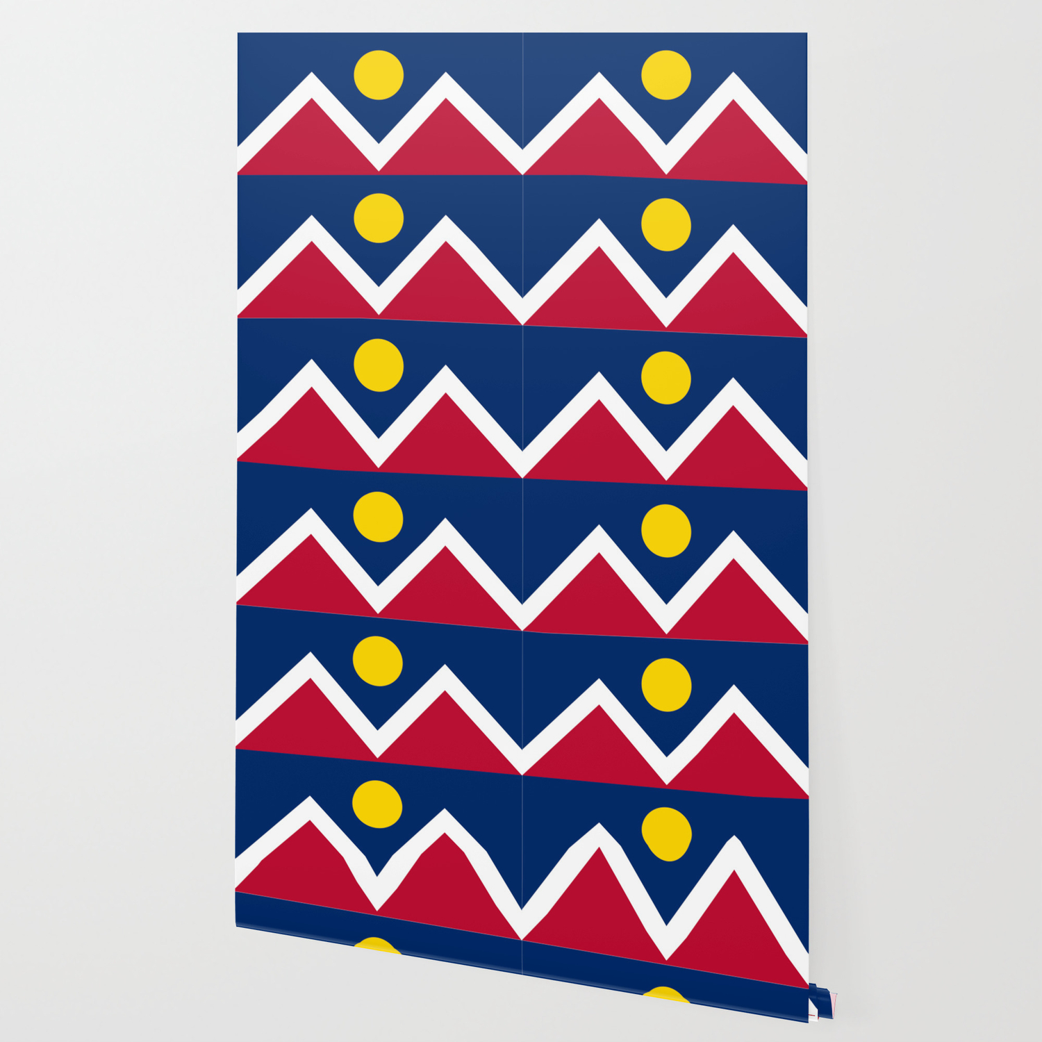 Denver Colorado City Flag Authentic High Quality Wallpaper By
