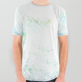 white blue green fluffy foliage All Over Graphic Tee