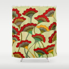 Poppies (warm) Shower Curtain