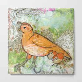 Bold Quail Metal Print