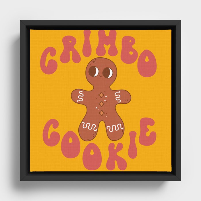 Crimbo Cookie Framed Canvas