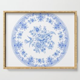 Blue asiatic pheasant Serving Tray