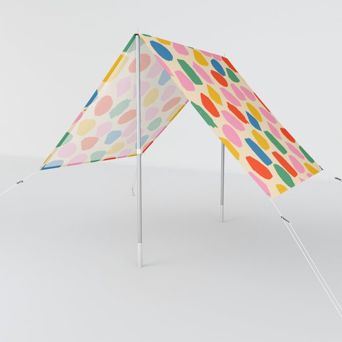 Ink Dot Colourful Mosaic Pattern in Rainbow Pop Colours Sun Shade