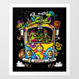 hippie bus painting