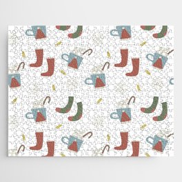 Christmas Pattern Retro Stocking Cup Jigsaw Puzzle