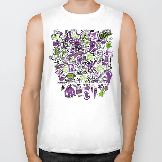 Print Brigade Collage Biker Tank