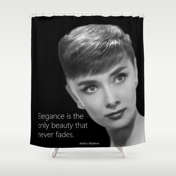 Movie Star Art Audrey Hepburn Shower Curtain By Swcreation