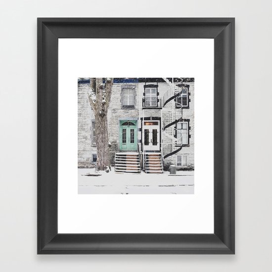 Snow in Montreal Framed Art Print