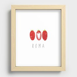 Roma Tomato Red Kitchen Chef Cooking Art Recessed Framed Print