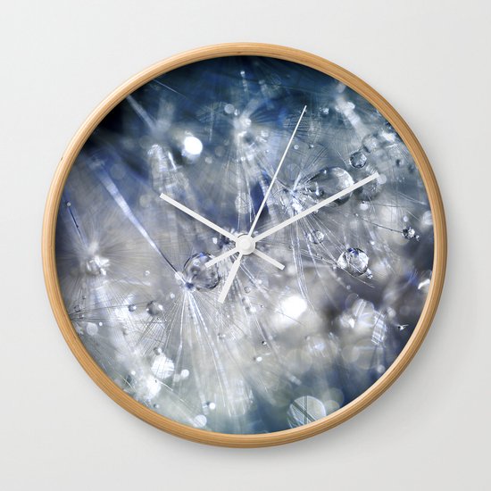 New Year's Blue Champagne Wall Clock