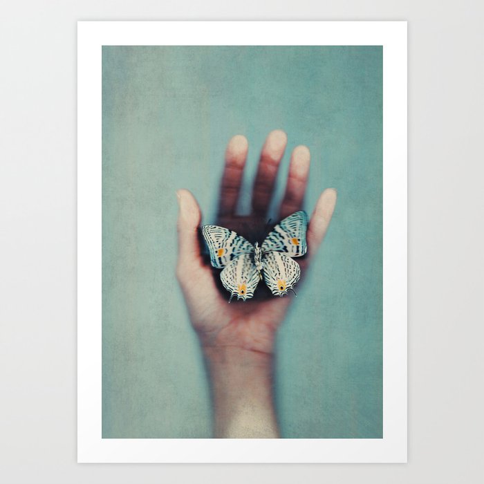 Catch (butterfly scanography) Art Print