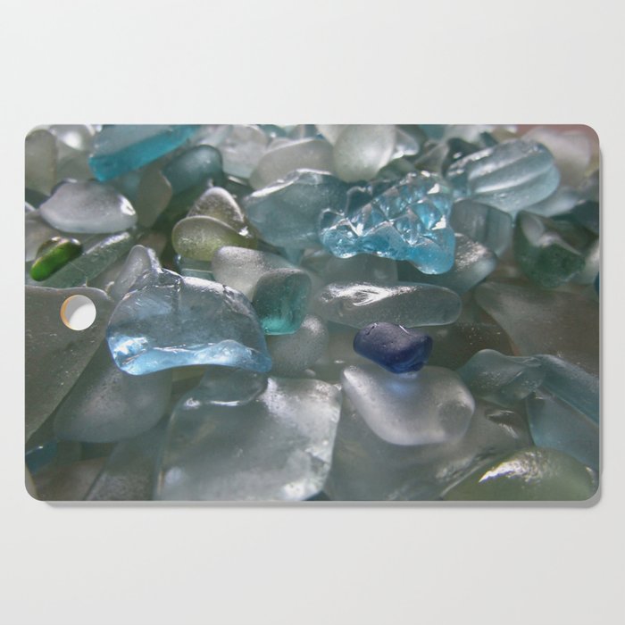 Ocean Hue Sea Glass Assortment Cutting Board