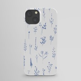 Wildflowers in blue iPhone Case