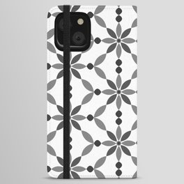 Grey Abstract Pattern 001 iPhone Wallet Case