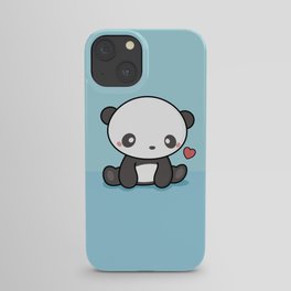 Cute Kawaii Panda With Heart iPhone Case