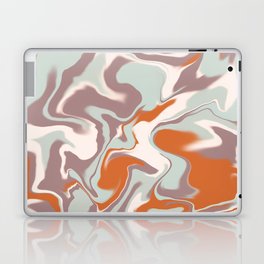 Ocean sea waves - orange teal grey Laptop Skin