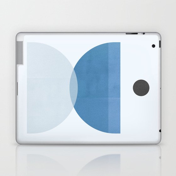 Abstraction_DAWN_MOONLIGHT_BLUE_SHAPE_BALANCE_POP_ART_0604A Laptop & iPad Skin