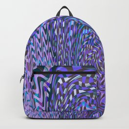 Purple Wavy Zigzag Pattern Backpack