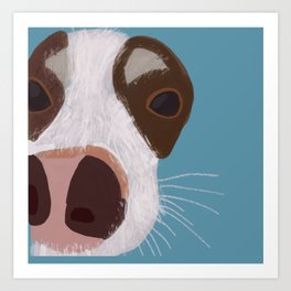 Cute Dog Close Up Art Print