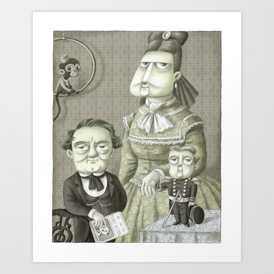 Miss Annie, P.T. and Commodore Nutt Art Print