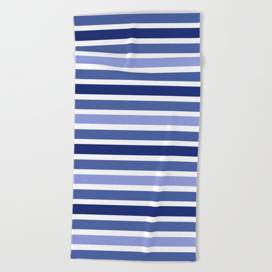 Blue Stripes Beach Towel