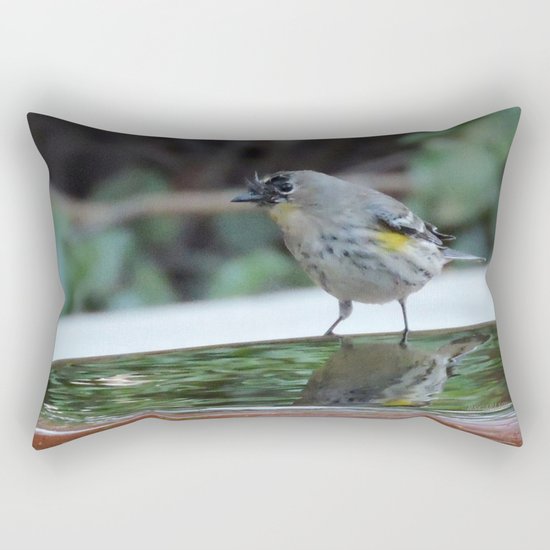 Reading the Evening Mirror Rectangular Pillow