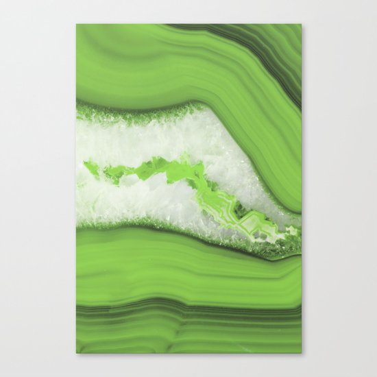 Greenery Agate Canvas Print