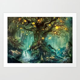 Dimlight Forest Art Print