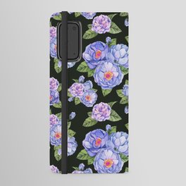 Purple Floral Pattern Android Wallet Case