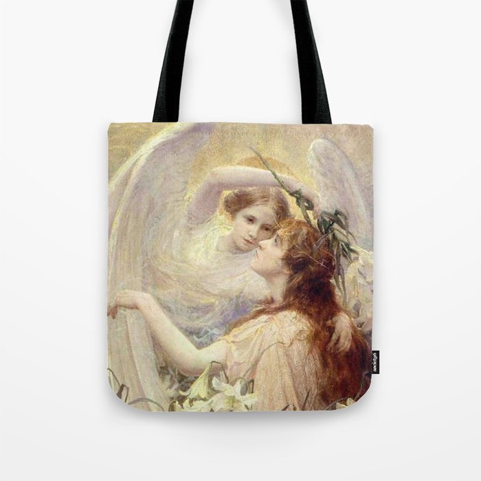 “The Angel’s Message” by George Swinstead Tote Bag
