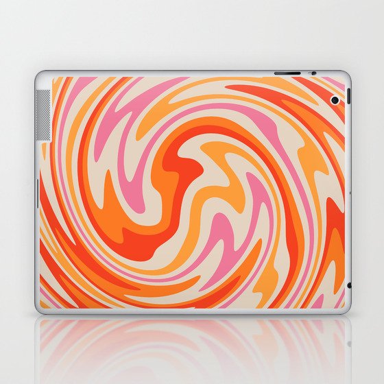 70s Retro Swirl Color Abstract Laptop & iPad Skin