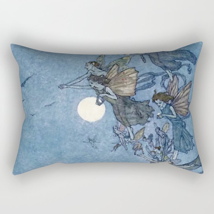 “Elves” Fairy Tale Art by Edmund Dulac Rectangular Pillow
