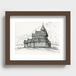 Stave Church Recessed Framed Print
